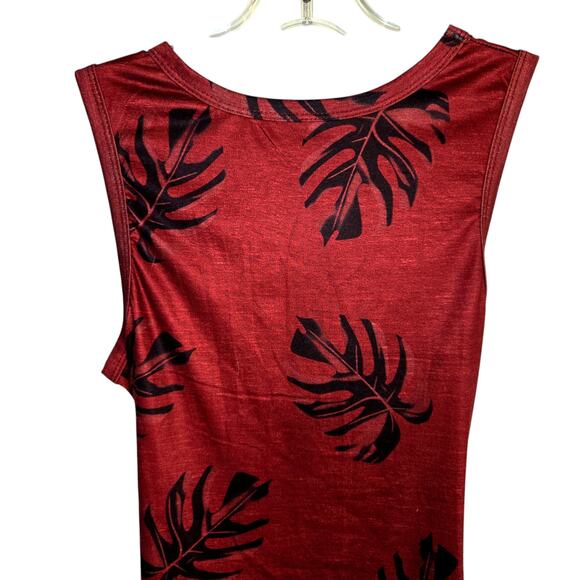Women's Small Backless Cut Out Red Sleeveless Sun Dress Miss Size 4 6 - Picture 2 of 6